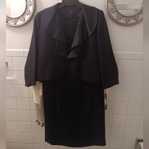 Elegant Black Jacket and Dress Set